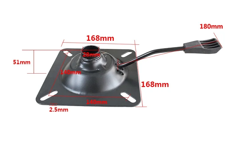 Durable Steel Office Chair Mechanism with 170*170mm Size and 2.5mm Thickness for Rotating & Lifting