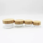 Cap 100ml Glass Bottle With Acrylic Cap Luxury 100ml Perfume Glass Bottle With Bamboo Lid AB-033K