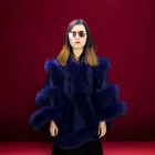 Fur Fox Trim Fur Fur Cape Women Custom Women's Hooded Fur Poncho Cashmere Cape With Fox Fur Trim