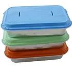 Airline Lunch Box 500ml Disposable Airline Catering Aluminium Foil Food Container Trays Lunch Box