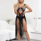 Beachwear 2021 Women Sheer Swimwear Beachwear Sexy Crochet Dress Beach Swimsuit Cover Up