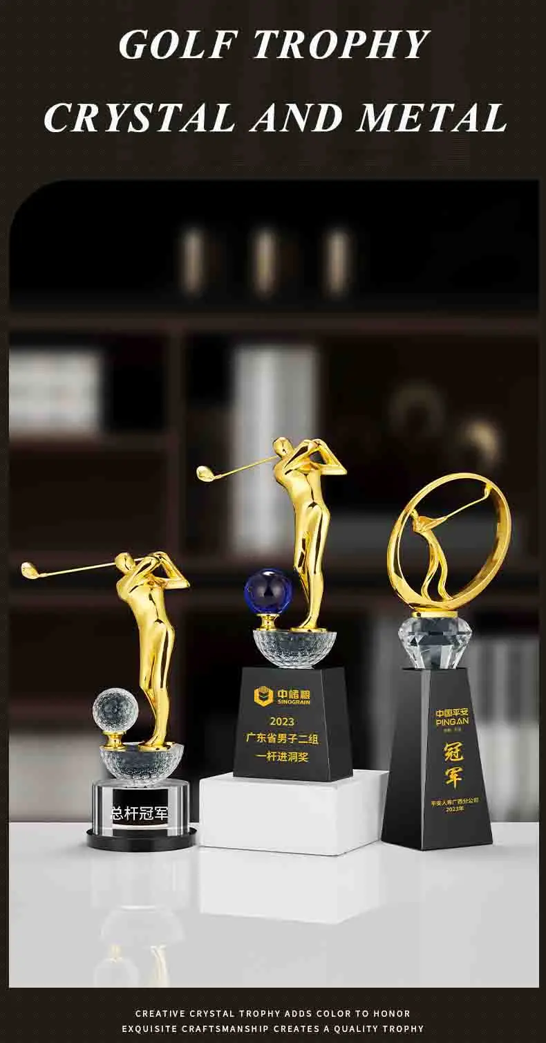 product trophies manufacturer customized golf crystal trophy metal gold awards for sport souvenir-32