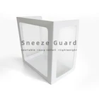 Portable Partition Sneeze Guard Folding Clear Kids Privacy Shields Foldable Desk Shield