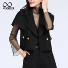 Autumn China Custom Made Womens 2021 New Trending Versatile Style Autumn Double Breasted Short Coat