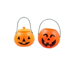 Pumpkin High Quality Wholesale Pumpkin Candy Pails Plastic Halloween Pumpkin Buckets Candy Jar