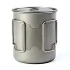 Titanium Outdoor Camping Folding 420ml Pure Titanium Coffee Cup
