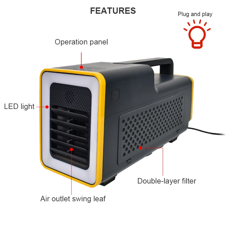 Portable Air Conditioner, USB, 220-240V, <6000 - detail 6