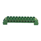 Promotional Green 10 Ways Euro Terminal Blocks Neutral Links In Combined Insulator For Wire Connection
