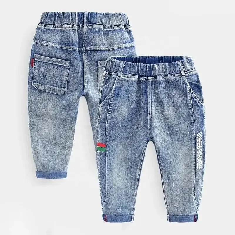 2-10 Years Children Fashion Clothes Classic Denim Clothing Long Trousers Baby Boy Casual Bowboy Kids Boys Jeans Pants