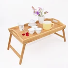 Tray Table With Bamboo Bed Tray Table With Folding Legs Food Breakfast Serving Tray With Handle