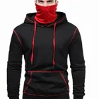 Hoodie Hoodies Men Sweatshirts Mens Hooded Sweatshirt With Face Cover Plain Hoodie With Neck Gaiter