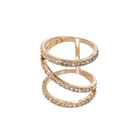 Stone With Rings 2021 Hot SaleTrendy Set Dainty Rhine Stone With Zinc Alloy And Geometry Shape Zinc Alloy Rings Unisex