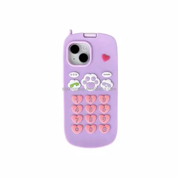NEW Key Button Cell Phone Cover for iPhone 16 15 14 13 12 11 Pro Max Mirror Phone Case Make Up Phone Shell Cover Women