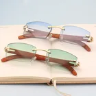 Trend Promotion Trend Parada Rimeless 2 Tone Buffalo Horn Chunky Sunglasses Sun Glasses