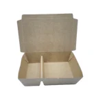 Box 2 Best Popular Sale Lunch Box Eco Friendly Takeaway Food Contianers Disposable 2 Compartment 900ml