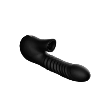 Rechargeable Black Thrusting Sucking Adult Sex Toys Vibration Motors For Women Vagina