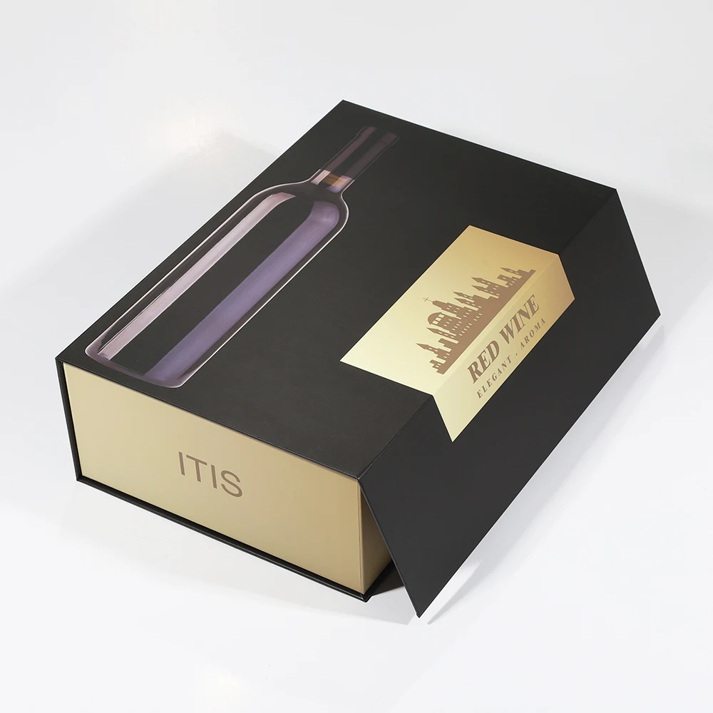 product custom cardboard packaging kraft set wine gift box-7