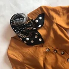Scarf Printed Polka Dot Silk Scarf Square 100% Real Silk Scarves For Modern Lady