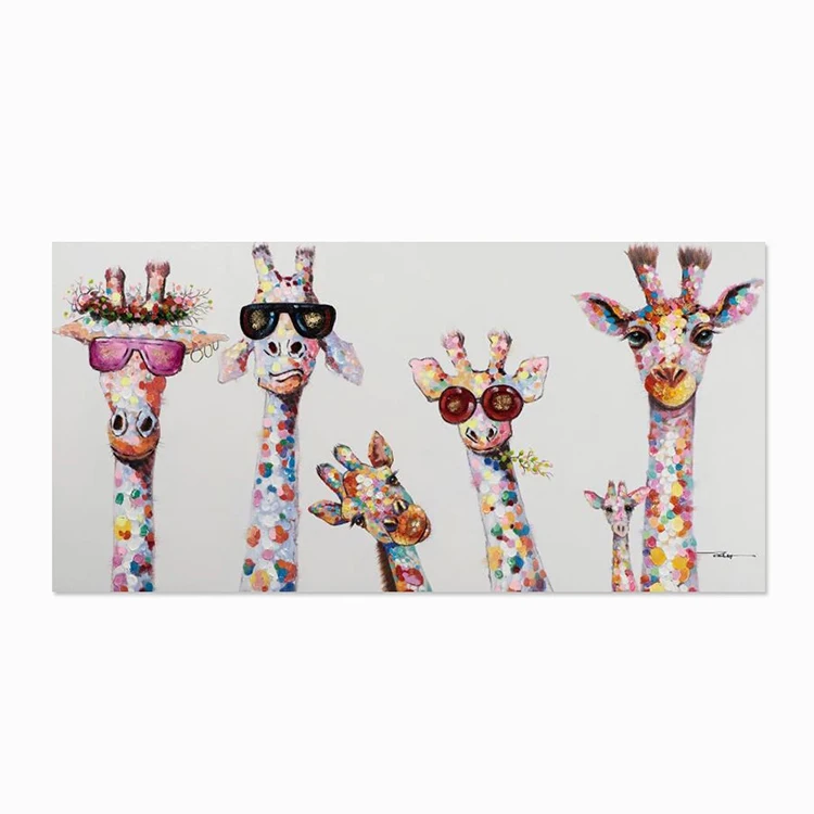 Nordic Children's Room Home Decoration Wall Art Canvas Painting Cute  Cartoon Giraffes Poster Print Canvas Art Pictures - Buy Painting Giraffe,Animal  Giraffe Oil Painting On Canvas,Christmas Decoration Gift Modern Paintings  Art On
