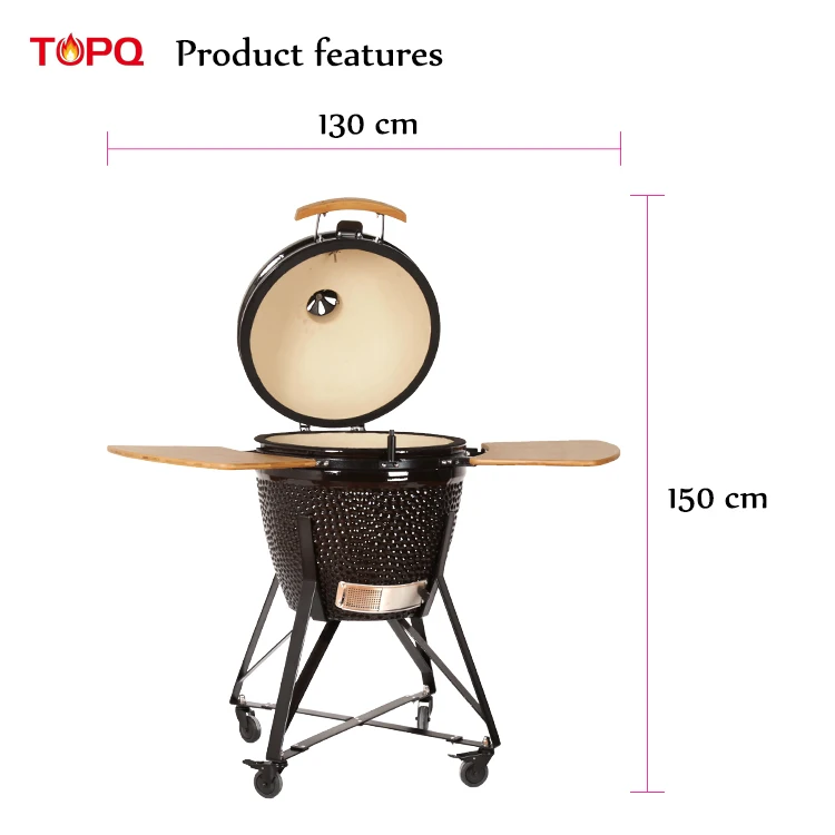 Inch Outdoor Ceramic Kamado Grill Clay Oven Bbq Charcoal Pizza Oven