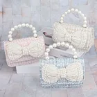 Handbag Handbags Hot Selling Fashion Handmade Bow Pearl Crossbody Handbag Mini Bags For Kids Ladies