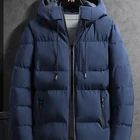 Coat CustomPlus Size Men's Short Warm Down Waterproof Breathable Warm Pockets Jacket Winter Bubble Coat With Hood