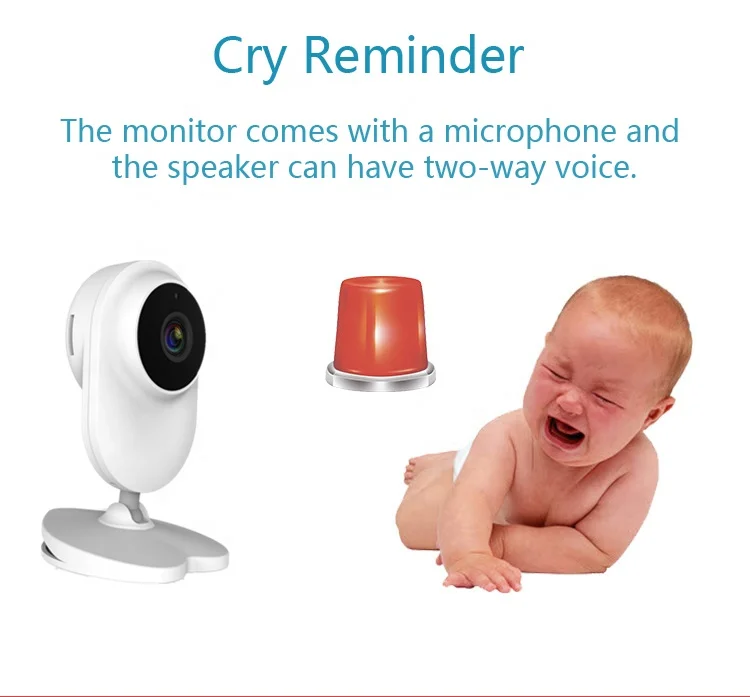 HD 1080P 4.3 inch LCD Screen IR Night Vision Wireless audio wifi baby Crying Detection Two Way Audio baby monitor wifi camera