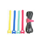 Ties Wire Tie Colorful Customized Adjustable Printed Logo 1 Wrap Wire Management Hook And Loop Cable Ties