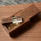 Gift JASTER Crystal Wooden Usb Flash Drive U Disk Memory Stick 4gb 8gb 16gb 32gb 64gb Wedding Gift Personal Custom Logo