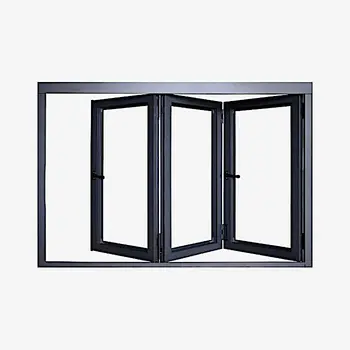 Alufront AS2047 China Factory Made Aluminium Folding Window Bi-fold Doors Folding Window