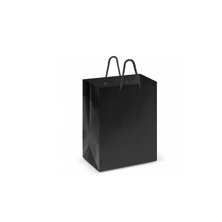 logo white brown kraft gift craft shopping paper bag with handle