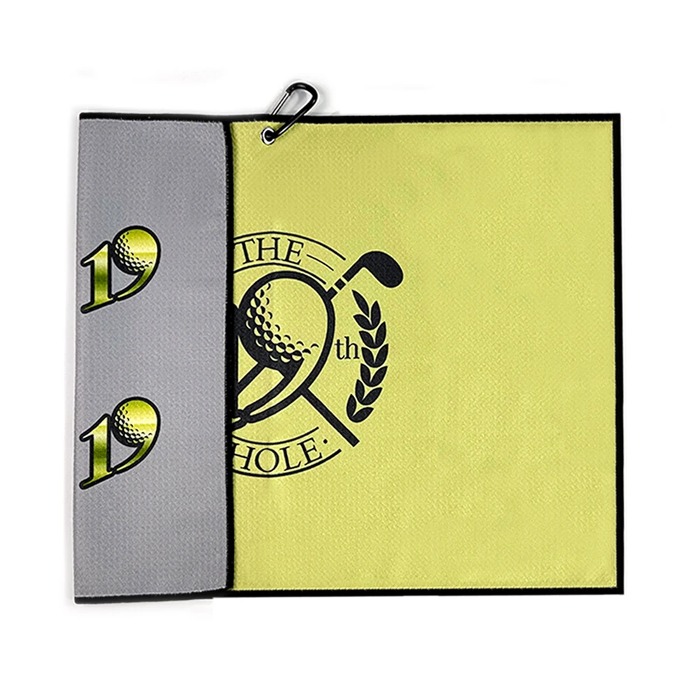 Best Product Custom Logo Microfiber Polyester Blank Towel Printed Sublimated Golf Sports Towel