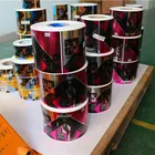 Hair Packaging Manufacturers Custom Hot Stamping Logo Printing Roll Hair Packaging Labels