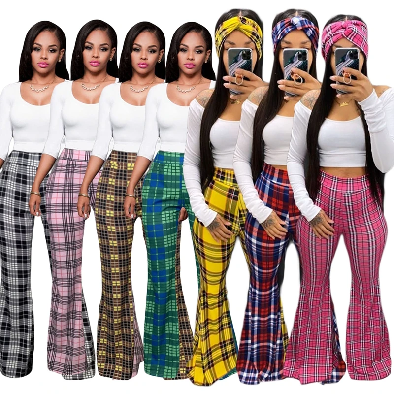 Señoras Clásico Largo Cheque Pantalones Las Mujeres 2020 Campana Inferior  Pantalones Y Pantalones - Buy Pantalones Acampanados,Pantalones De Mujer  2020,Pantalones De Cuadros De Mujer Product on Alibaba.com