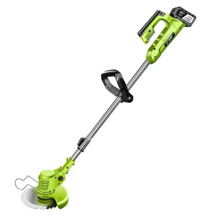 New energy rechargeable Lithium battery powered Electric grass trimmer Cordless household brush cutter_0