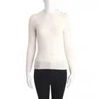 White Fast Delivery From Stock Round Neck Long Sleeve White Knitted Sweater