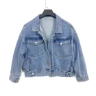 Jacket Shirt Jeans Woman Jeans Lady Long Sleeved Female Pure Cotton Purple Wind Women Shirt Denim Jacket