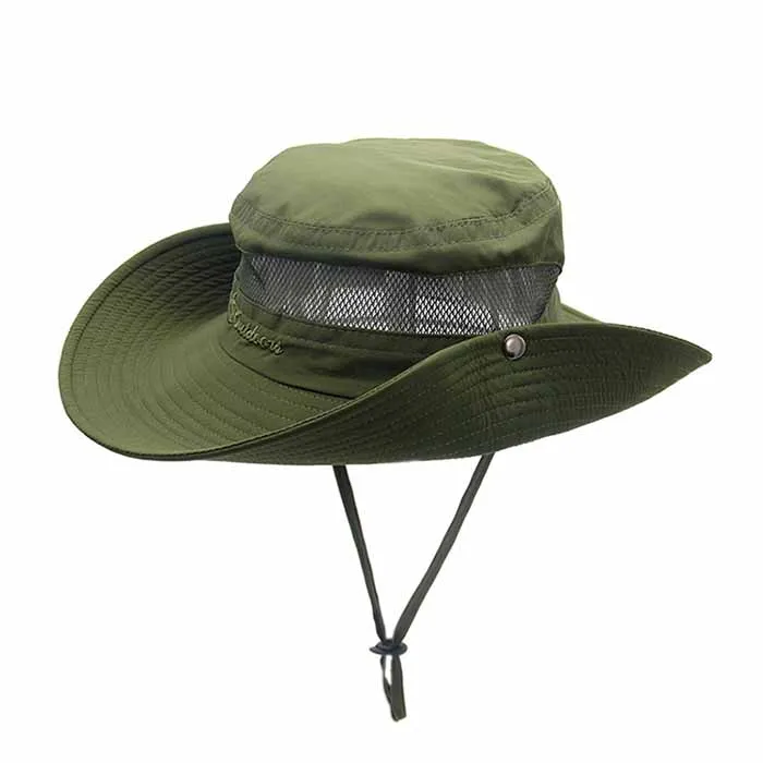 fishing bucket hat with string