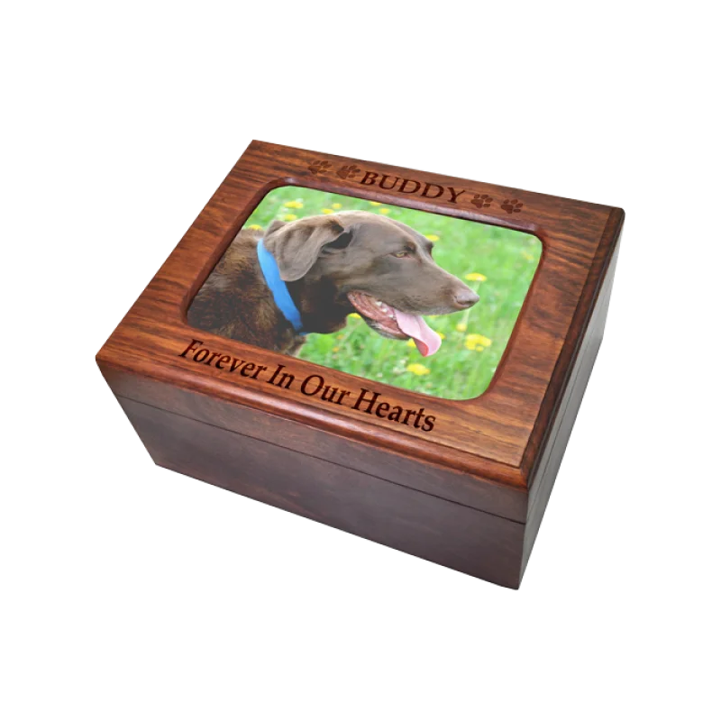 Wooden Pet Cremation Boxes Animals Burial Urn For Pet Ashes - Buy Wholesale  Cats And Dogs Pet Tank Funeral Memorial Stick Box Wooden Pet Urn,Hot Sale  Laser Logo Customized Small Animal Cremation