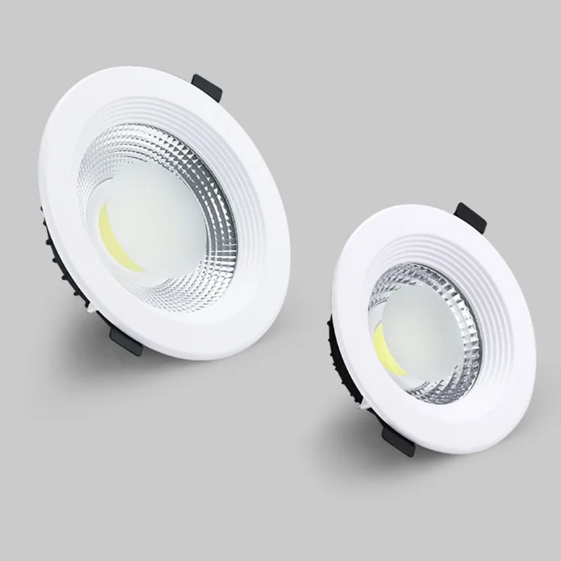 Cob Led Downlight With Double Colors Skd Led Panel Light Ceiling Light 6w-30w Hole Light Embedded Hotel Commercial Cob Downlight