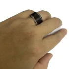 Engagement Wedding Ring 2021 Unique Design Genuine Leather Engagement Wedding Couple Ring Trend Fashion Leather Ring
