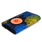 Leather Purse Western Wallets Flower Print Handmade Pu Leather Sling Wallet Purse