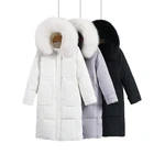 Real Fur Winter Fashion Ladies Vintage Thick Warm Long Down Coats Elegant Real Fox Fur Jackets Parkas