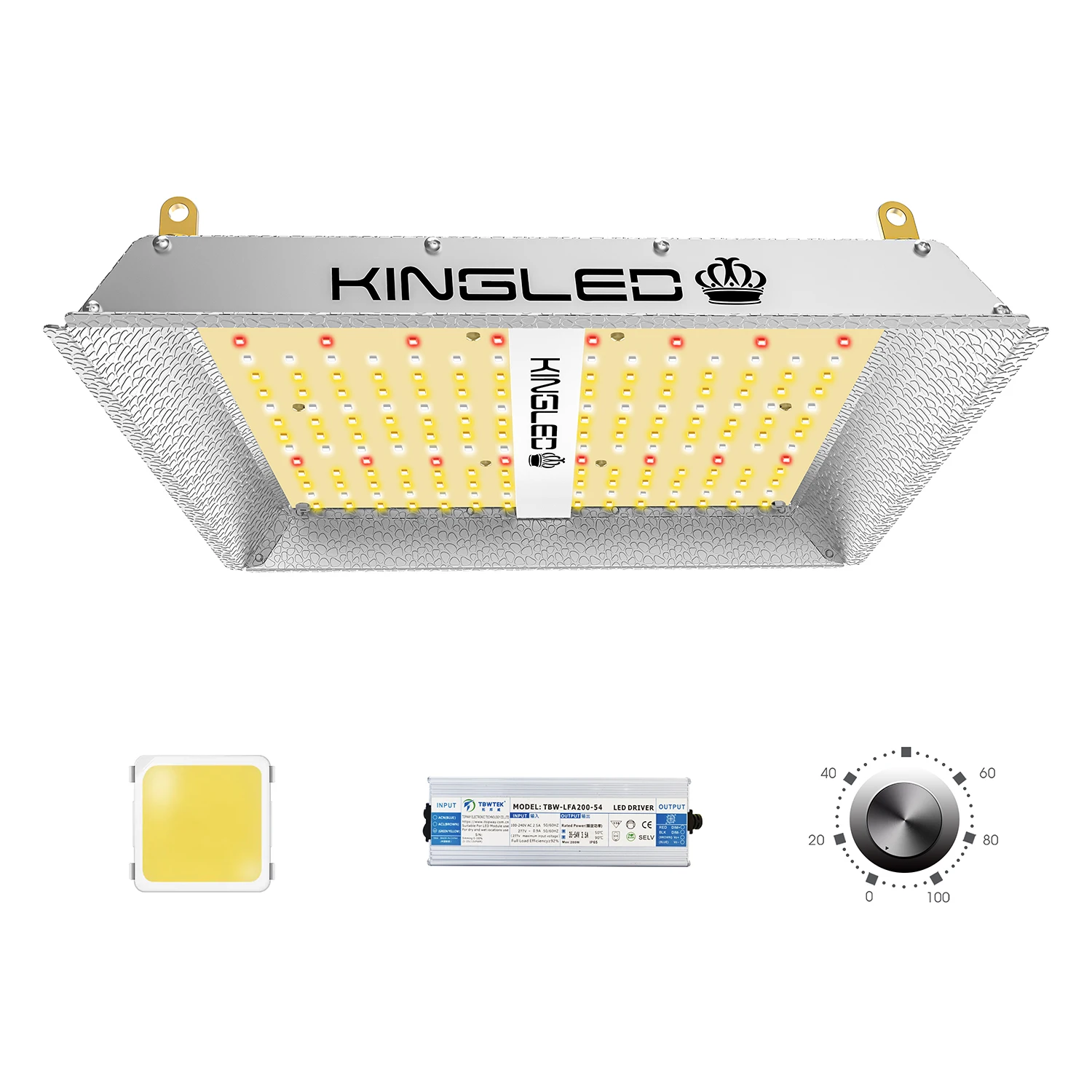 KINGBO 600W Doppel Chips LED Grow Light Vollem Spektrum LED Pflanzenlampe mit Rope Hanger for Indoor Greenhouse Hydroponic Plants Veg and Flower 