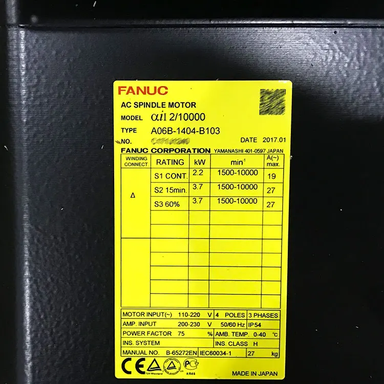 Fanuc Spindle Motor A06B-1403-B103 Sale A06B1403B103