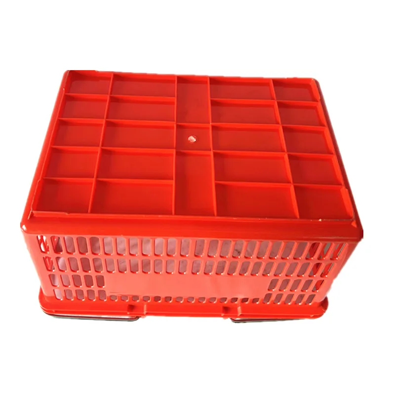 Cheap Grocery Supermarket 25L Metal Handle PP Plastic Fruit Vegetables Storage Basket for Sale factory