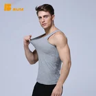 White Vest High Quality Fitness Sports Tank Top 96% Modal White Gym Mens Vest