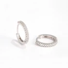 Earring Cz Hoop Elegant Style Women Diamond Wedding Earring Cubic Zircon Cz Stone Micro Paved Hoop Earring