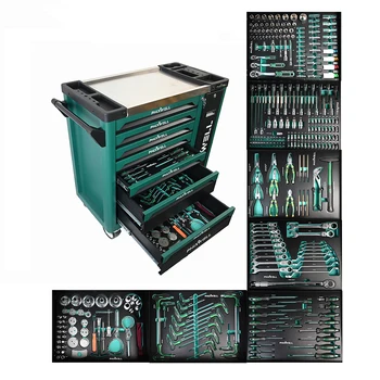 FHIXWELL Tool Cabinet Trolley Box Set Mechanic Professional Cabinet with 251pcs auto repair tools