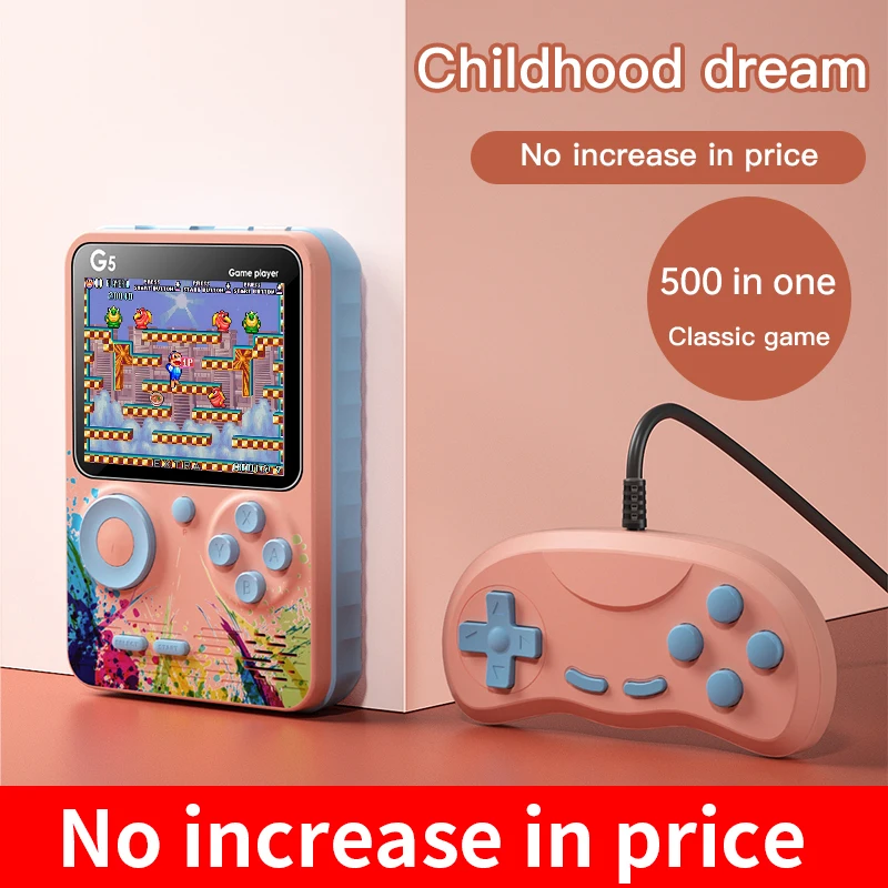 2024 hot sale Wholesale latest G5 portable retro electronic new game console boy with built-in 500 games handheld game player